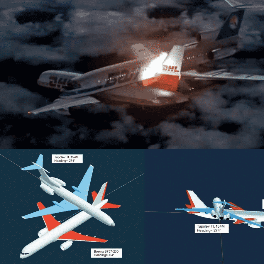 Colision de Tupolev y un Boeing